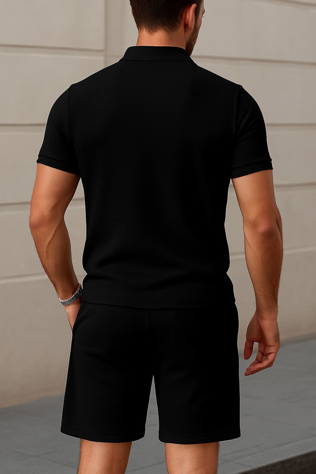 PremiumLässiges Set – Poloshirt &amp; Shorts im 2er-Pack