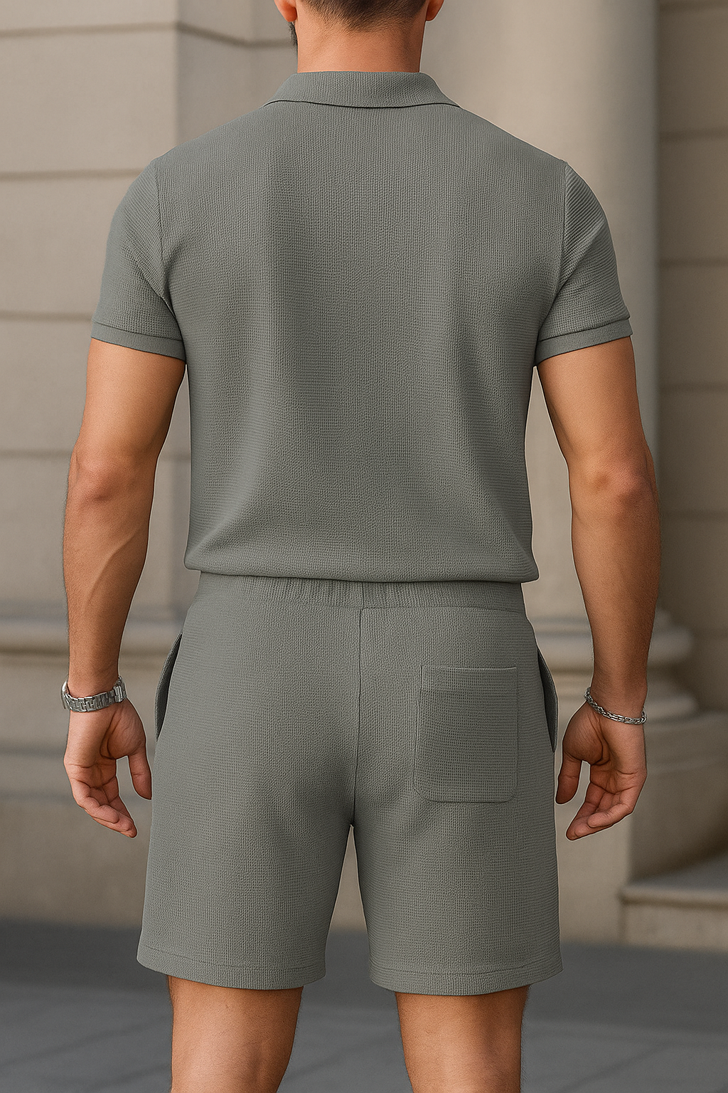 PremiumLässiges Set – Poloshirt &amp; Shorts im 2er-Pack