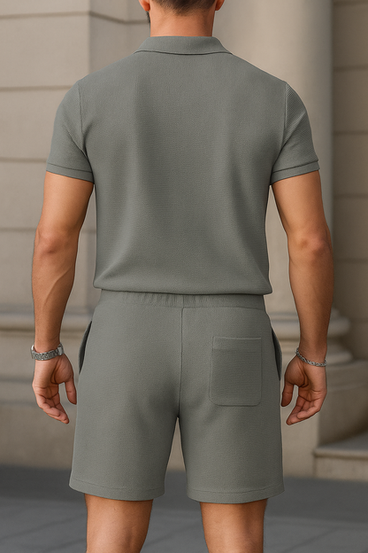 PremiumLässiges Set – Poloshirt &amp; Shorts im 2er-Pack