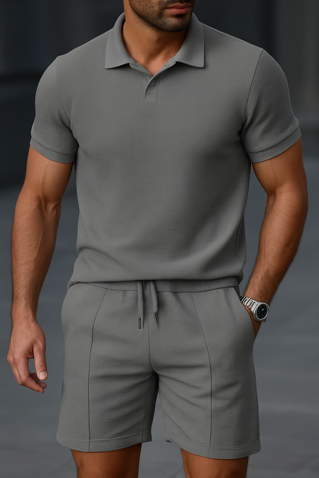 PremiumLässiges Set – Poloshirt &amp; Shorts im 2er-Pack